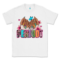 White Periodt afro woman nail art Classic Tee - RanaPortraitStore