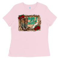 Bubblegum Pink blame it all on my roots Ladies Tee - RanaPortraitStore