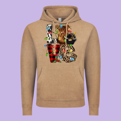 Love Cow Gnomies Vintage Hoodie Designed By Cowgirlartshop