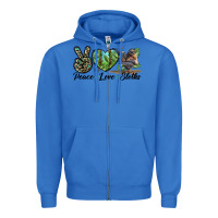 True Royal Peace Love Sloths Zipper Hoodie - LillyAllenDesigns