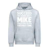 Heather Grey mike gift name personalized birthday funny christmas joke Urban Hoodie - minhPixels