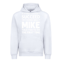 White mike gift name personalized birthday funny christmas joke Urban Hoodie - minhPixels