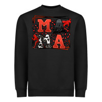 Black Wrestling mama red and black Heavyweight Sweatshirt - LillyAllenDesigns