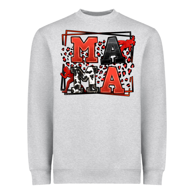 Wrestling Mama Red And Black Heavyweight Sweatshirt by LillyAllenDesigns | Teevron