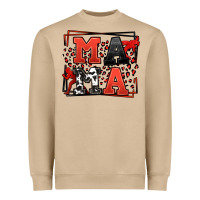 Mushroom Wrestling mama red and black Heavyweight Sweatshirt - LillyAllenDesigns