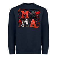 Navy Wrestling mama red and black Heavyweight Sweatshirt - LillyAllenDesigns