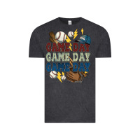 Vintage Black Game Day lightning bolt Baseball Vintage Tee - HowdyJamesFarm