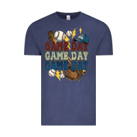 Vintage Denim Game Day lightning bolt Baseball Vintage Tee - HowdyJamesFarm