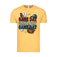 Vintage Mustard Game Day lightning bolt Baseball Vintage Tee - HowdyJamesFarm