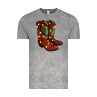 Cloud Rock Western Christmas Boots Vintage Tee - RanaPortraitStore