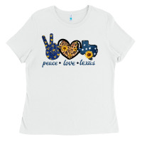 White Peace Love Texas Ladies Tee - Bettercallsaul