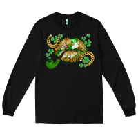 Black St. Patrick's Day lips Long Sleeve Tee - CowGirlArtShop