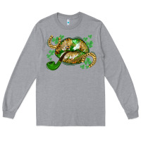 Heather Grey St. Patrick's Day lips Long Sleeve Tee - CowGirlArtShop