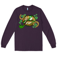 Plum St. Patrick's Day lips Long Sleeve Tee - CowGirlArtShop