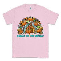Bubblegum Pink Gobble Til You Wobble with Rainbow Classic Tee - texasbilliewilder