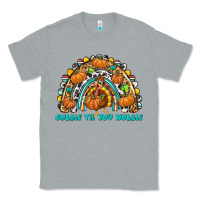 Heather Grey Gobble Til You Wobble with Rainbow Classic Tee - texasbilliewilder
