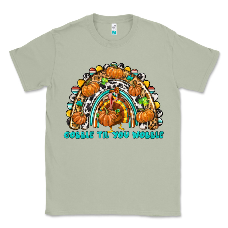 Gobble Til You Wobble With Rainbow Classic Tee by texasbilliewilder | Teevron