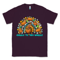 Plum Gobble Til You Wobble with Rainbow Classic Tee - texasbilliewilder
