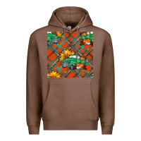 Chestnut fall truck seamless pattern Premium Hoodie - BundleAndBundleShop