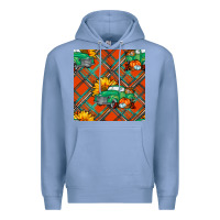 Colony Blue fall truck seamless pattern Premium Hoodie - BundleAndBundleShop