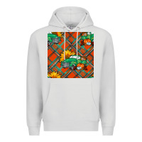 Dove Grey fall truck seamless pattern Premium Hoodie - BundleAndBundleShop
