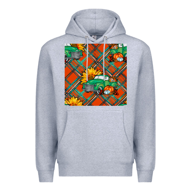 Fall Truck Seamless Pattern Premium Hoodie by BundleAndBundleShop | Teevron