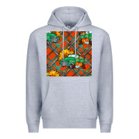 Heather Grey fall truck seamless pattern Premium Hoodie - BundleAndBundleShop