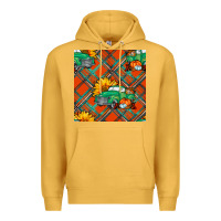 Mustard fall truck seamless pattern Premium Hoodie - BundleAndBundleShop