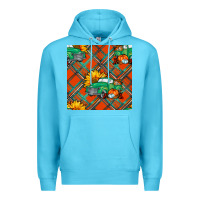 Ocean Blue fall truck seamless pattern Premium Hoodie - BundleAndBundleShop
