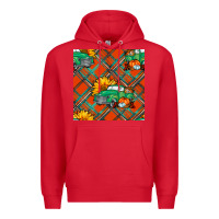 Red fall truck seamless pattern Premium Hoodie - BundleAndBundleShop