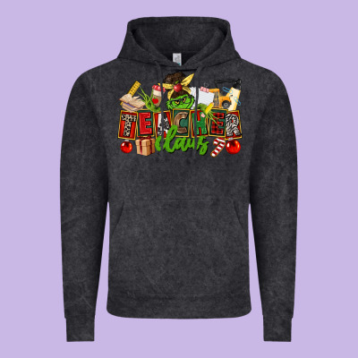Teacher Claus Christmas Vintage Hoodie Designed By Cowgirlartshop