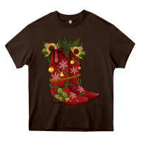 Chocolate Brown Christmas boots Heavy Core Tee - JahusDesignShop