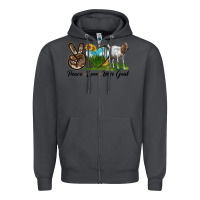 Smoke peace love boer goat Zipper Hoodie - LillyAllenDesigns