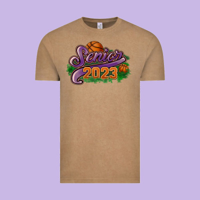 Senior 2023 Basketball Vintage Tee Designed By Howdyjamesfarm