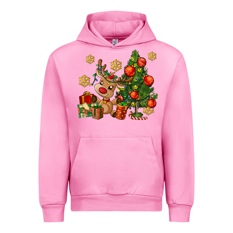 Reindeer And Christmas Tree Urban Hoodie by AdoDesignShop | Teevron