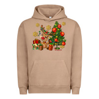 Pigment Burro reindeer and christmas tree Urban Hoodie - AdoDesignShop