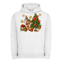 Pigment Lunar Rock reindeer and christmas tree Urban Hoodie - AdoDesignShop