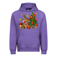 Tulip reindeer and christmas tree Urban Hoodie - AdoDesignShop