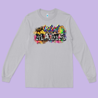 Inked Mama Mother's Day Long Sleeve Tee Designed By Howdyjamesfarm