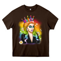 Chocolate Brown drag queen Heavy Core Tee - Artiststas