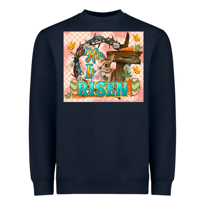 Easter Day He Is Risen 20oz Skinny Heavyweight Sweatshirt by LillyAllenDesigns | Teevron
