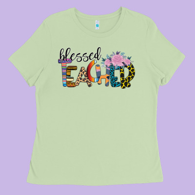 Blessed Teacher Ladies Tee Designed By Bettercallsaul