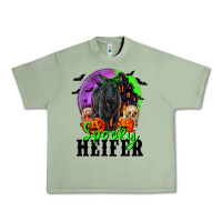 Oil Green spooky heifer black angus Urban Heavy Tee - RanaPortraitStore