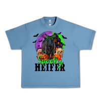 Pebble Blue spooky heifer black angus Urban Heavy Tee - RanaPortraitStore