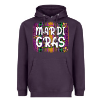 Plum mardi gras fleur de lis brush stroke Heavyweight Hoodie - Artiststas