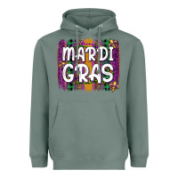 Sage mardi gras fleur de lis brush stroke Heavyweight Hoodie - Artiststas