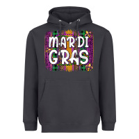 Smoke mardi gras fleur de lis brush stroke Heavyweight Hoodie - Artiststas