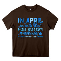 Chocolate Brown in april we wear blue for autism awareness Heavy Core Tee - Artiststas
