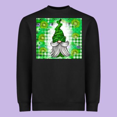 St. Patricks Day Gnome Heavyweight Sweatshirt Designed By Cowhidedigitalart