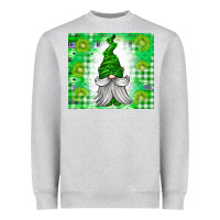 Heather Grey St. Patricks Day Gnome Heavyweight Sweatshirt - CowhideDigitalArt